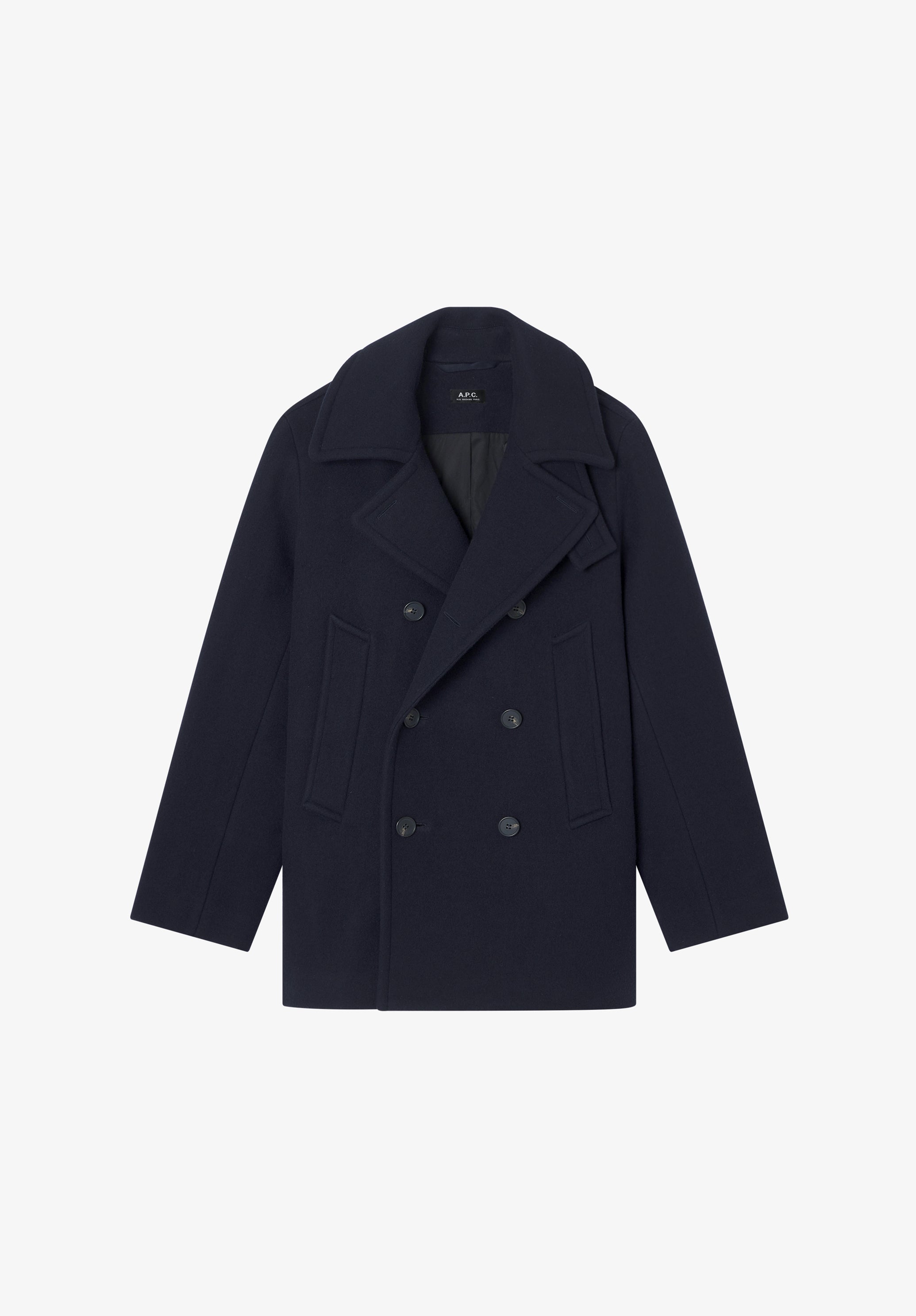 Recycled wool pea coat - 0