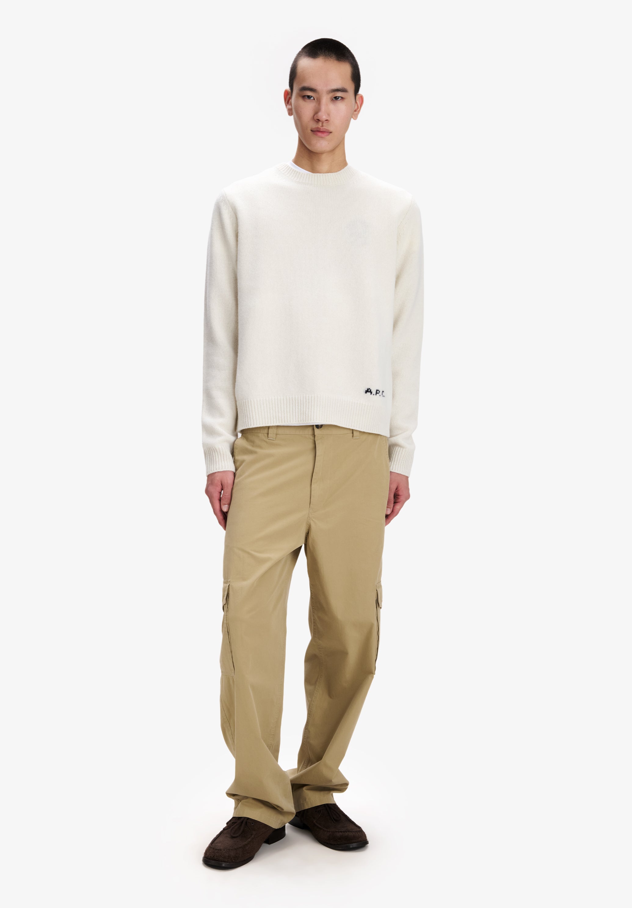 Loose ecru wool sweater - 1