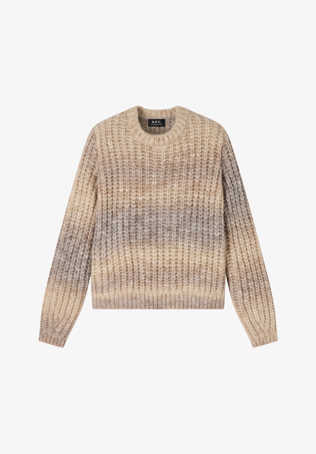 Light beige chunky knit sweater - 0