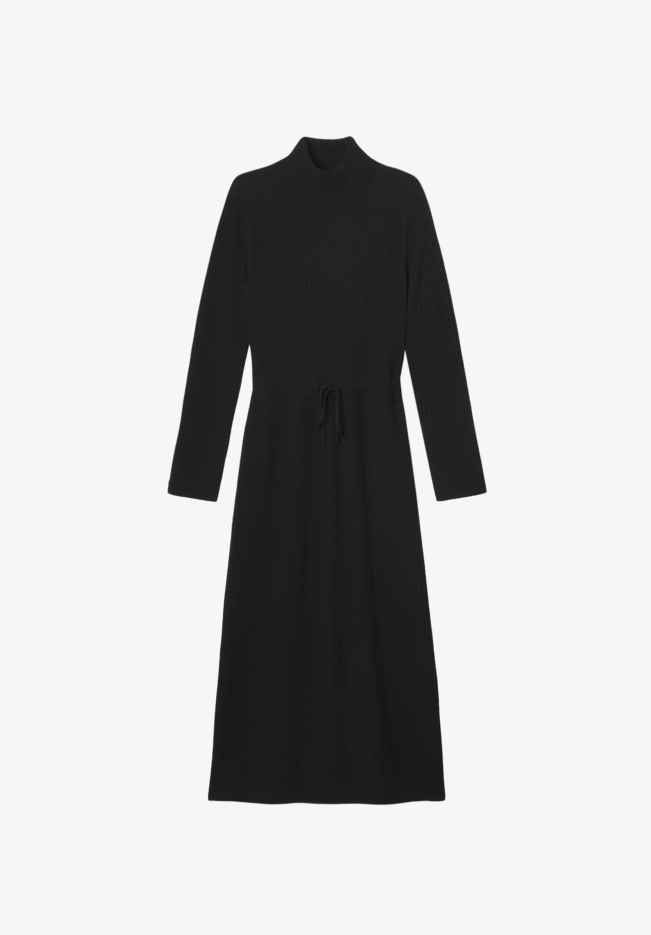 Long black wool dress - 0