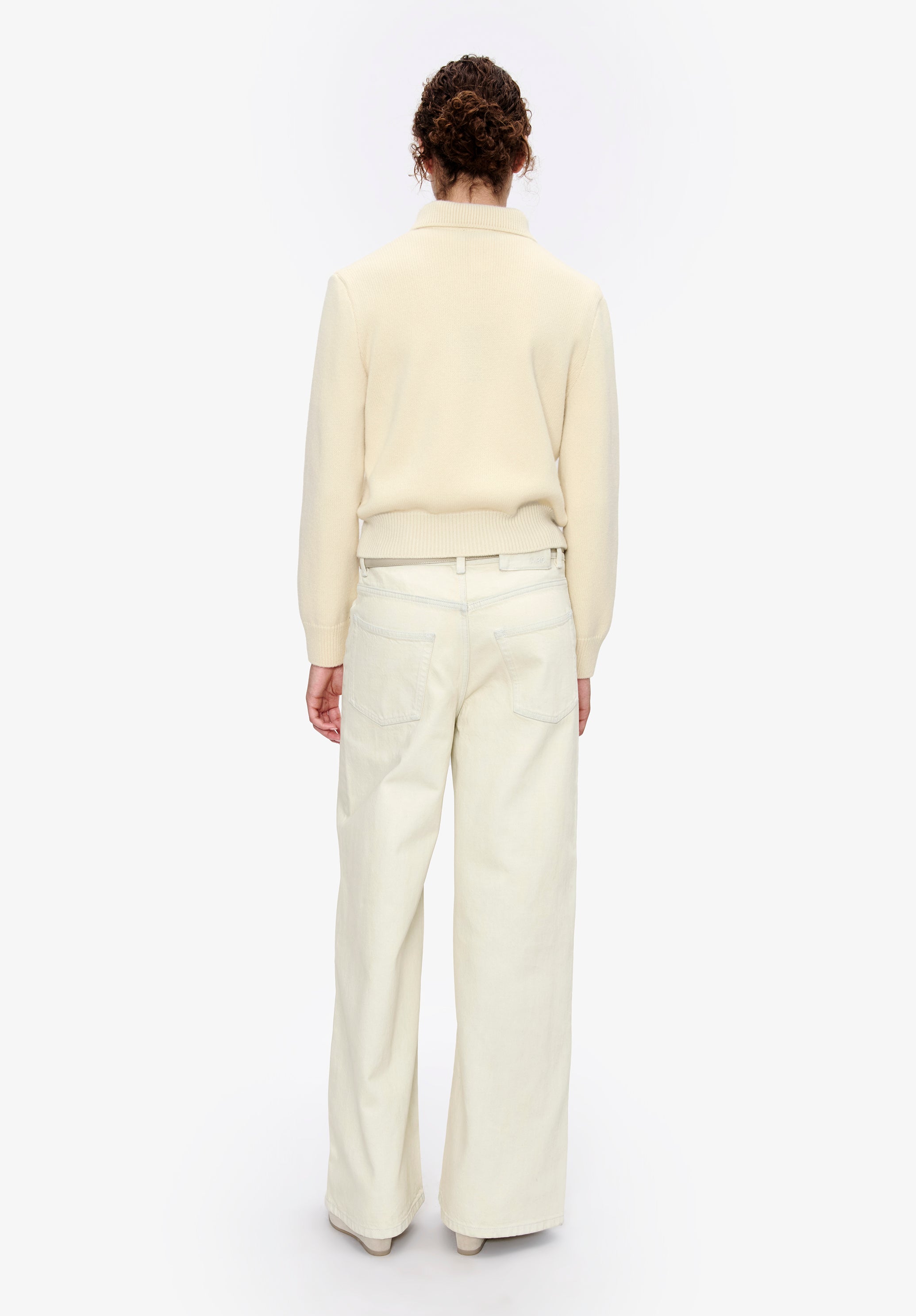 Solid-colour cardigan with polo shirt collar - 3